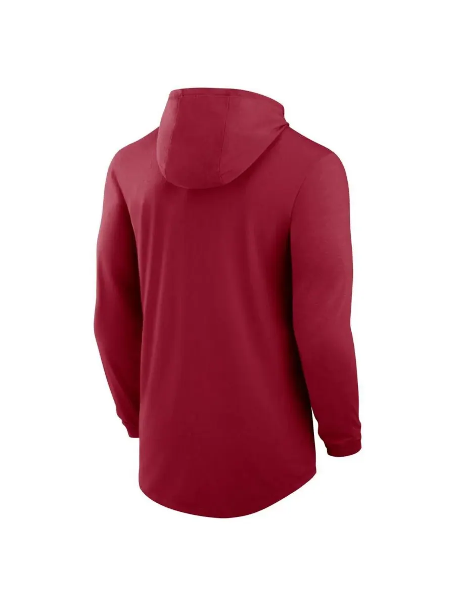 Nike Мужская футболка с длинным рукавом Crimson Alabama Crimson Tide Classic Arch Tri-Blend — изображение 3 из 3, красный