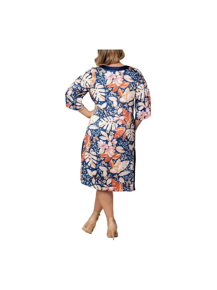 Платье-кафтан миди Nora Kaftan Kiyonna, Tropical Print — изображение 2 из 7