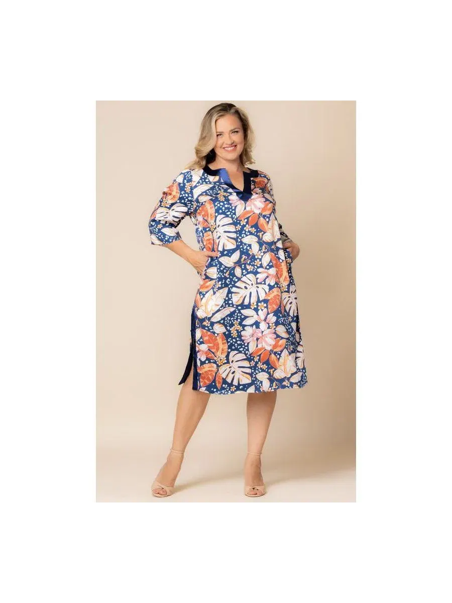 Платье-кафтан миди Nora Kaftan Kiyonna, Tropical Print — изображение 5 из 7