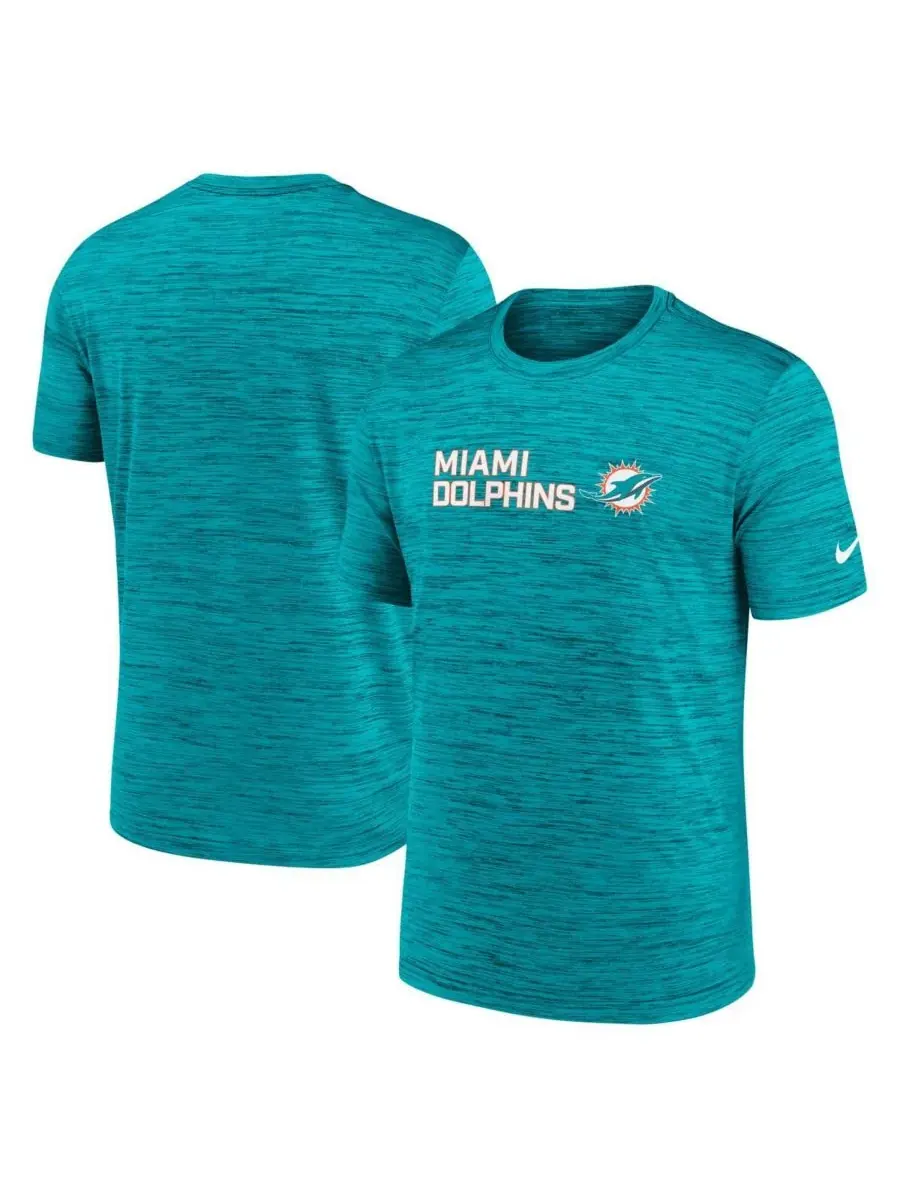 Мужская футболка Aqua Miami Dolphins Big Tall Primetime Reverse Play Velocity Performance Nike — изображение 1 из 3, голубой