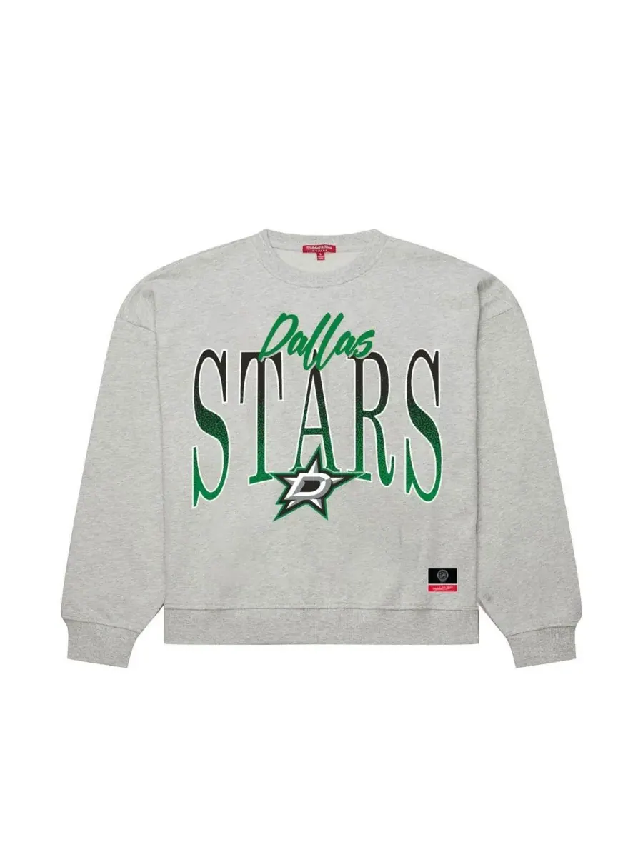 Mitchell & Ness Женская толстовка серого цвета с символикой хоккейного клуба «Даллас Старз» — изображение 2 из 3, серый