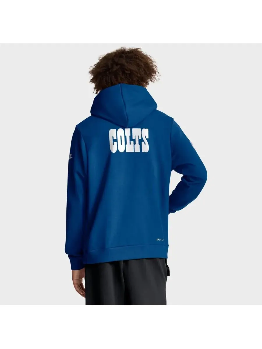 Мужская толстовка Royal Indianapolis Colts Sideline Standard Issue Alt 2 Dri-FIT Nike — изображение 2 из 5, королевский