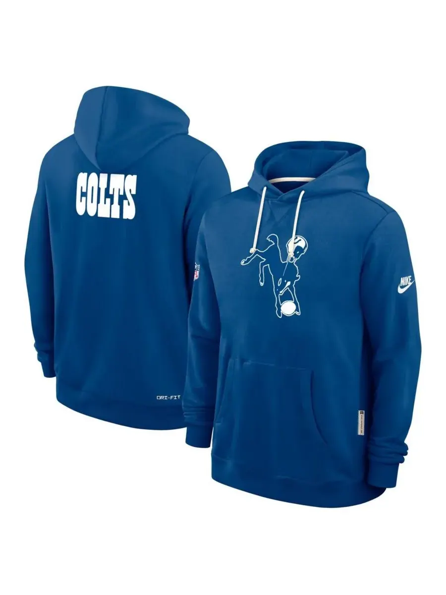 Мужская толстовка Royal Indianapolis Colts Sideline Standard Issue Alt 2 Dri-FIT Nike — изображение 3 из 5, королевский