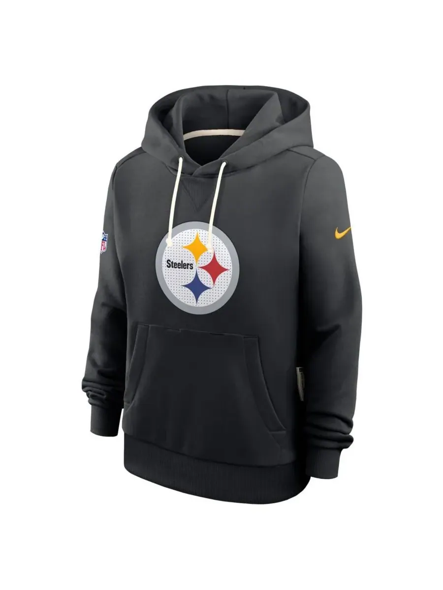 Nike Женская черная толстовка Pittsburgh Steelers Sideline Standard Issue Initial Home Dri-FIT — изображение 3 из 4, черный