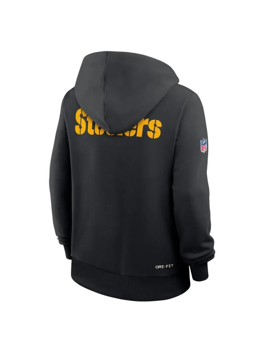 Nike Женская черная толстовка Pittsburgh Steelers Sideline Standard Issue Initial Home Dri-FIT — изображение 4 из 4, черный