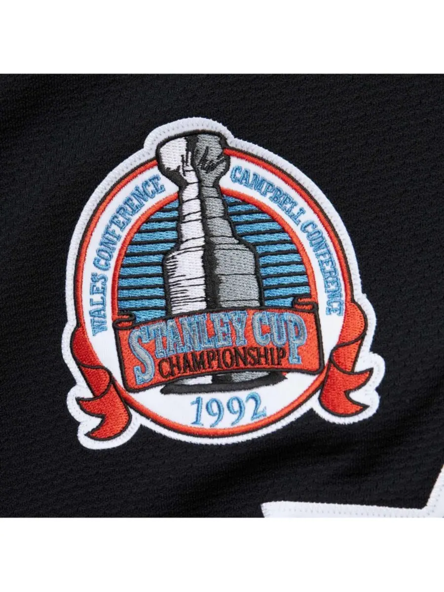 Mitchell & Ness Мужская черная майка Марио Лемье из команды «Питтсбург Пингвинз» сезона 1991-92 — изображение 4 из 5, черный