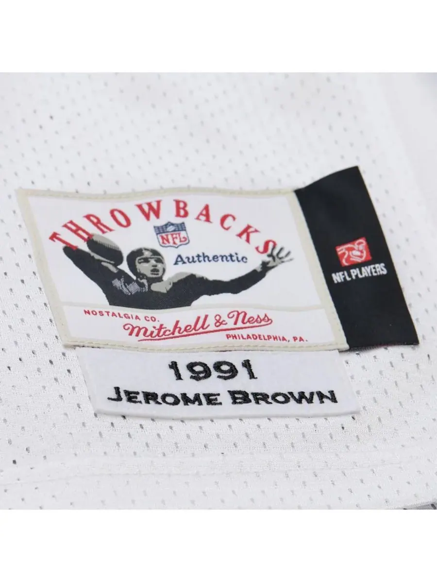 Mitchell & Ness Мужская белая футболка Джерома Брауна, посвященная команде Philadelphia Eagles 1991 — изображение 4 из 5