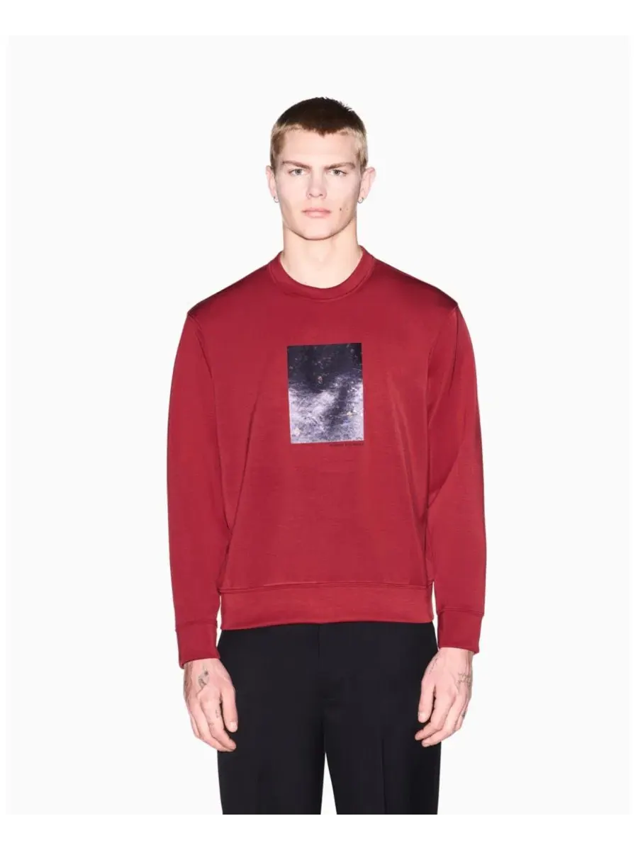 Мужская толстовка с круглым вырезом и цветочным принтом в коробке A|X Armani Exchange, Winery