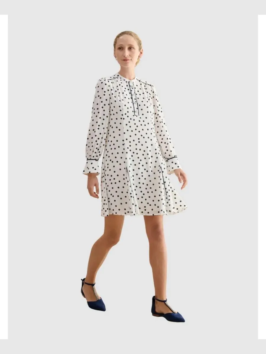 Женское мини-платье Ruth в горошек Hobbs London, Ivorymidnight — изображение 1 из 5