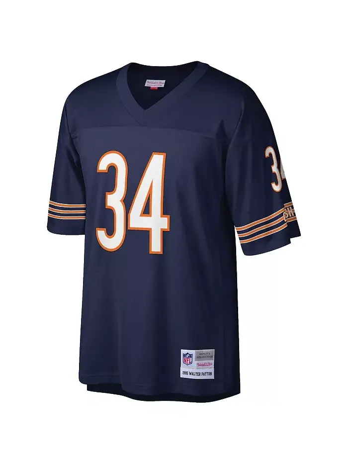 Мужская реплика джерси Уолтера Пэйтона в синем цвете Chicago Bears Big and Tall 1985 года — изображение 3 из 3