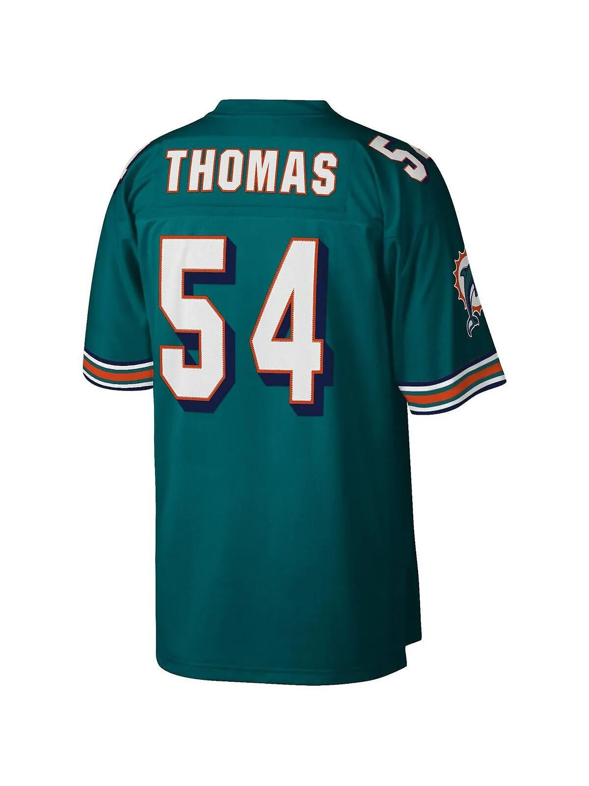 Футболка Mitchell & Ness Men's Zach Thomas Aqua Miami Dolphins Legacy — изображение 2 из 3, голубой