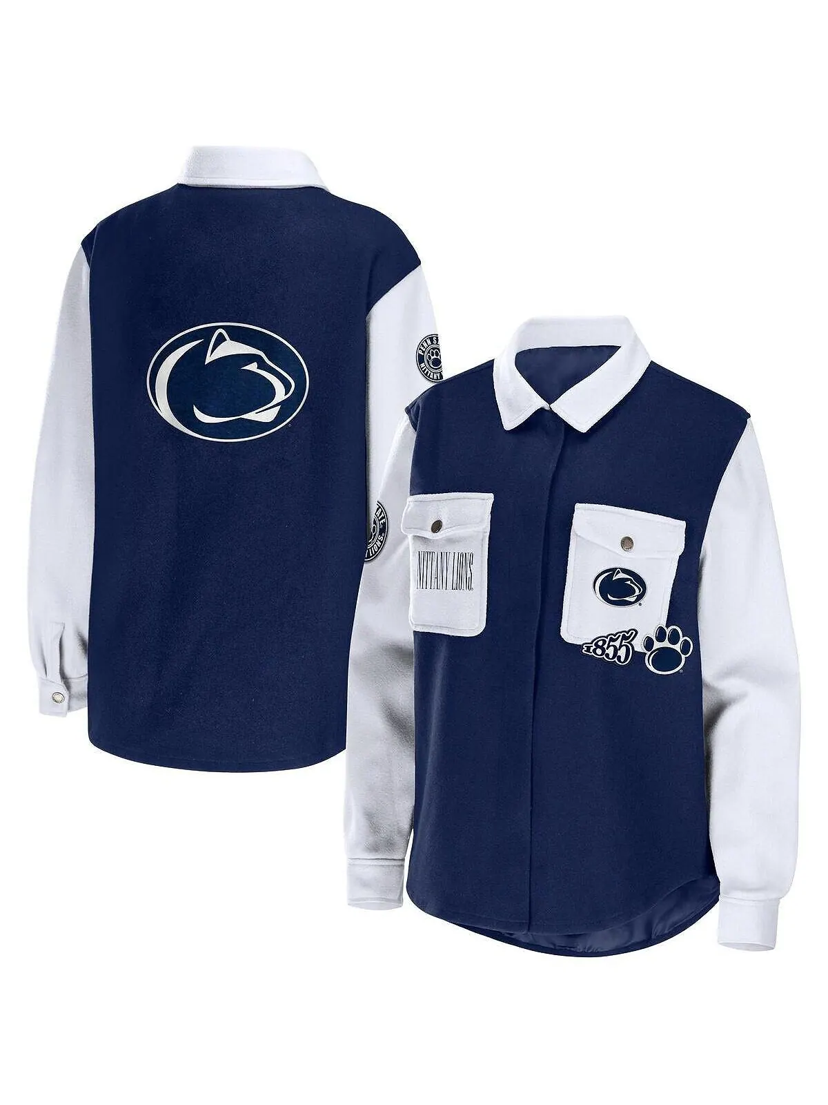 Женская темно-синяя куртка-рубашка на пуговицах Penn State Nittany Lions WEAR by Erin Andrews — изображение 1 из 3