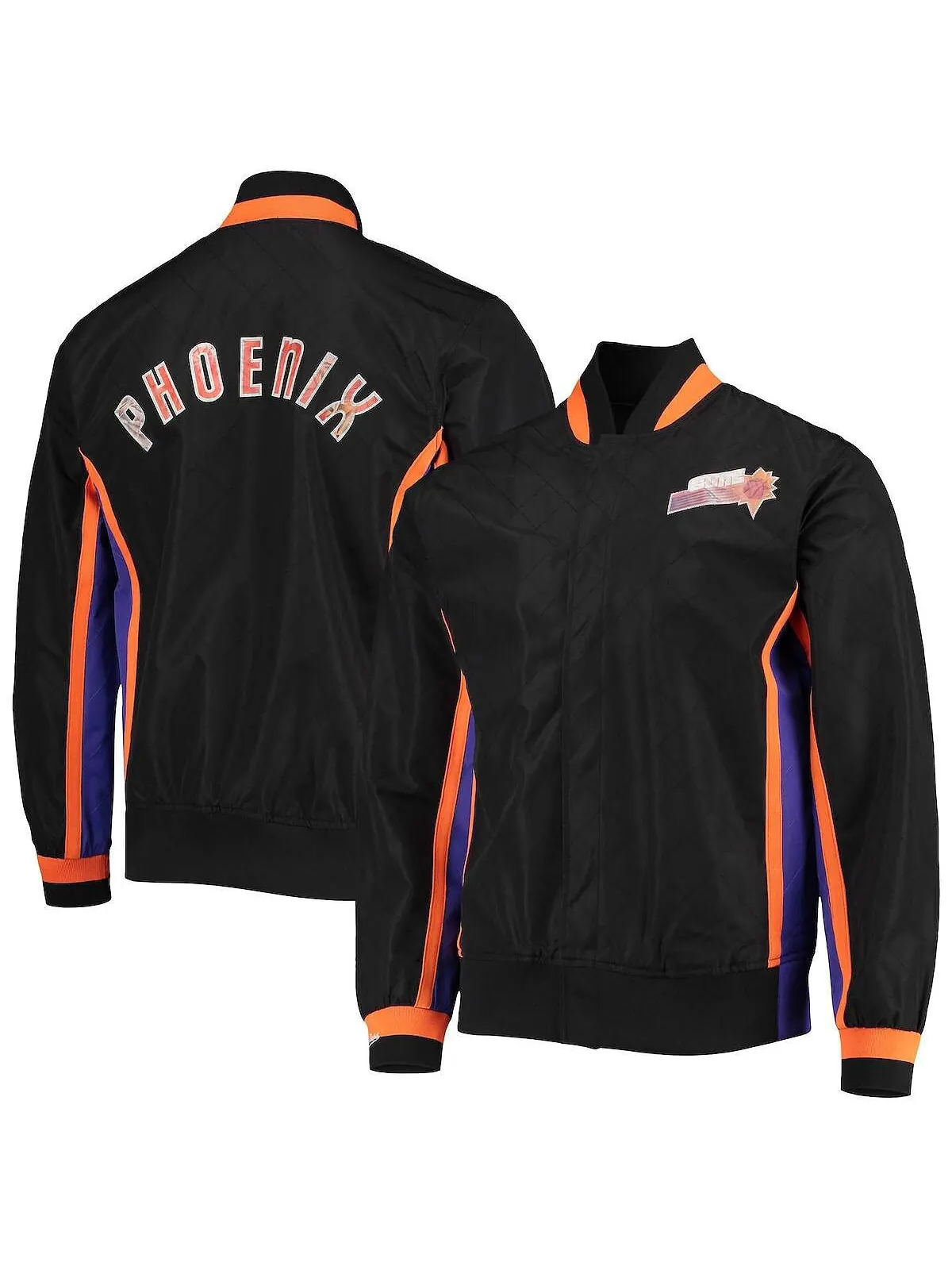 Мужская куртка Phoenix Suns Black Hardwood Classics, 75th Anniversary, аутентичная разминочная