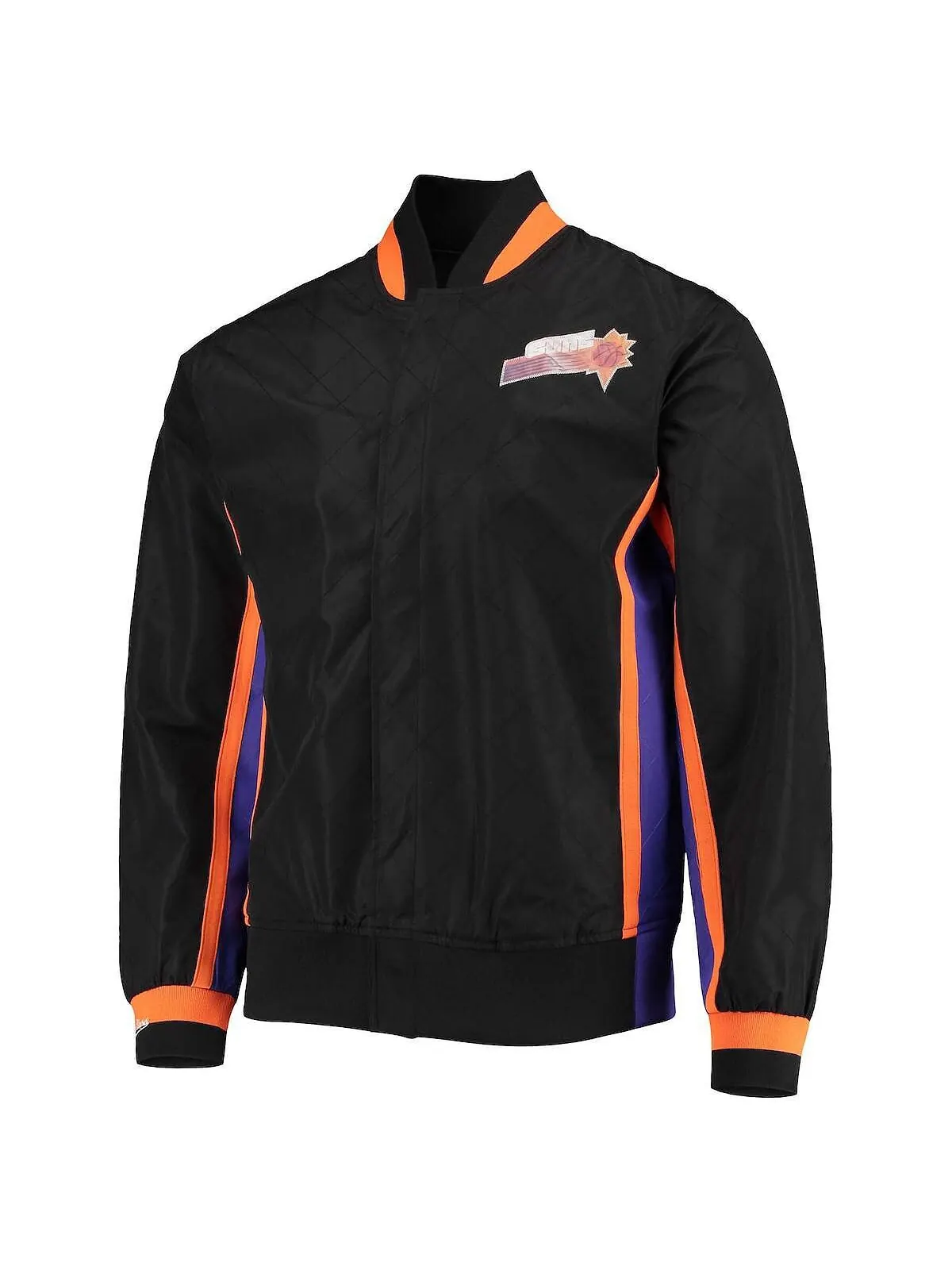 Мужская куртка Phoenix Suns Black Hardwood Classics, 75th Anniversary, аутентичная разминочная — изображение 2 из 4, черный