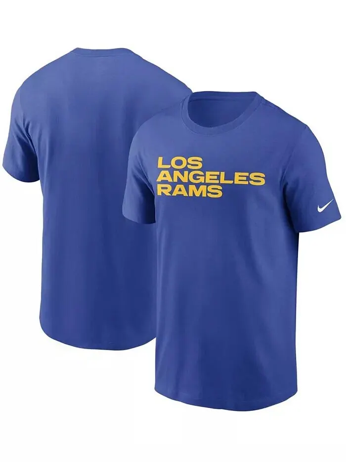 Мужская футболка с надписью Royal Los Angeles Rams Team Nike — изображение 1 из 3