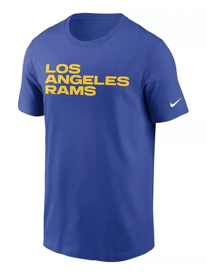 Мужская футболка с надписью Royal Los Angeles Rams Team Nike — изображение 3 из 3