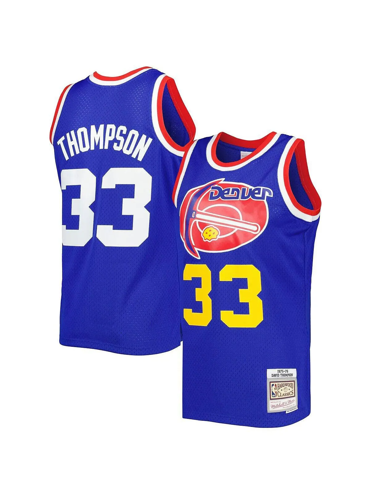 Мужская майка Дэвида Томпсона Royal Denver Nuggets Hardwood Classics 1975-76 Swingman Mitchell & — изображение 1 из 3