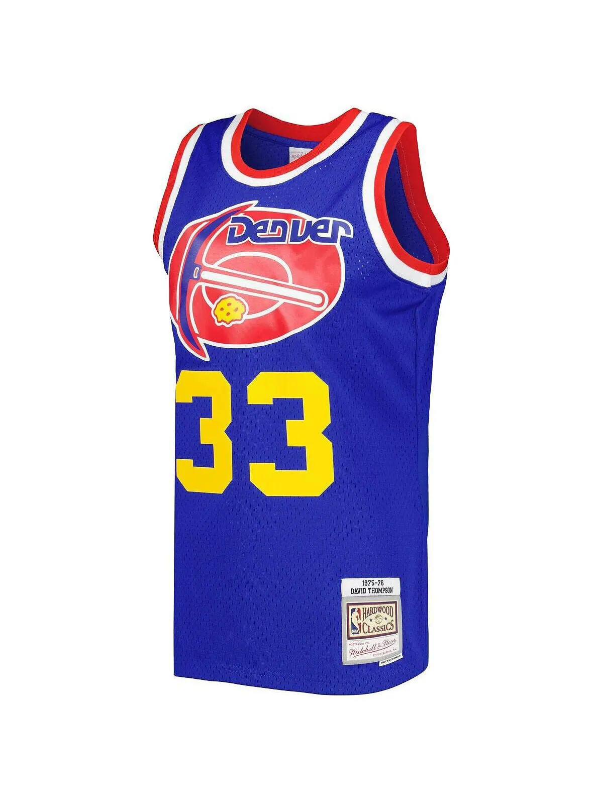 Мужская майка Дэвида Томпсона Royal Denver Nuggets Hardwood Classics 1975-76 Swingman Mitchell & — изображение 3 из 3
