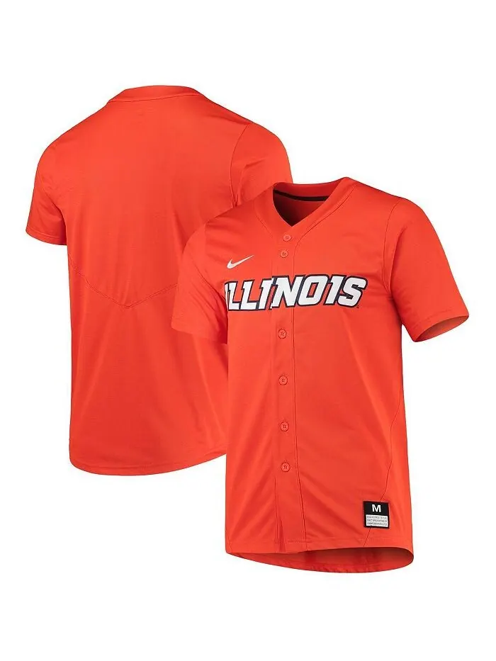 Мужская оранжевая бейсбольная майка Illinois Fighting Illini Replica Nike — изображение 1 из 3, оранжевый