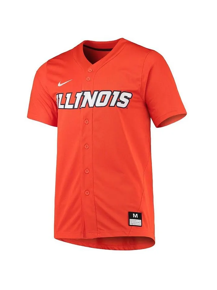 Мужская оранжевая бейсбольная майка Illinois Fighting Illini Replica Nike — изображение 3 из 3, оранжевый