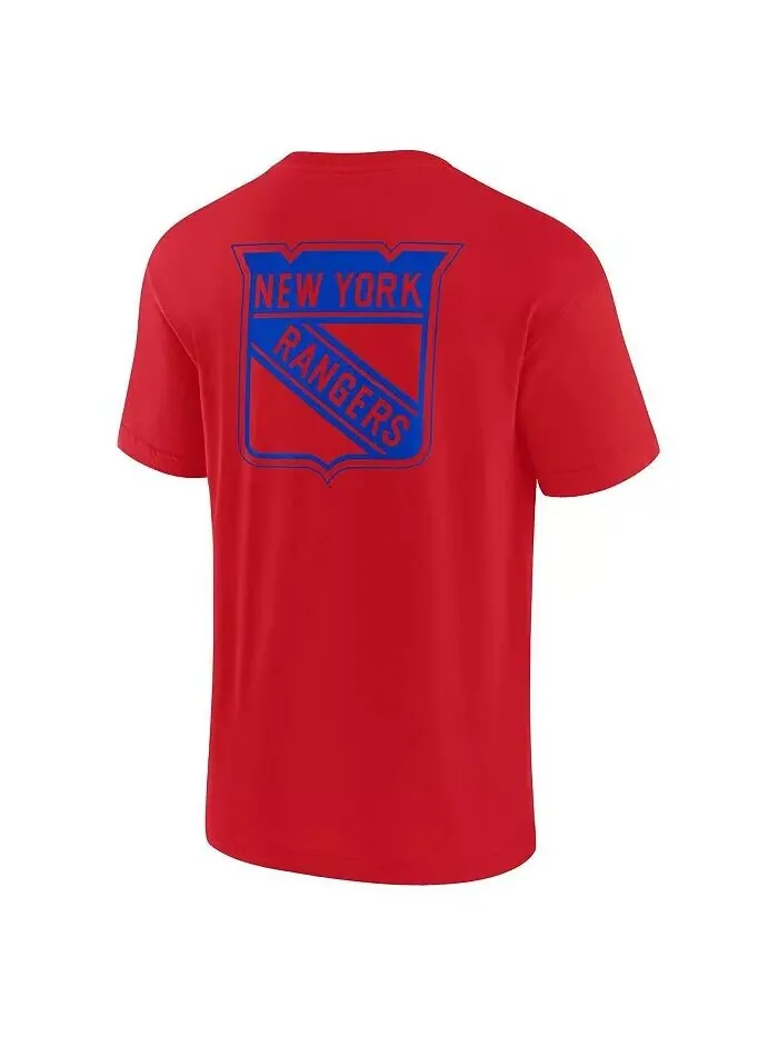 Мужская и женская красная футболка New York Rangers Super Soft с коротким рукавом Fanatics Signature — изображение 3 из 3