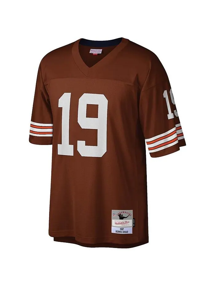 Мужская копия джерси Bernie Kosar Brown Cleveland Browns Legacy Replica Mitchell & Ness — изображение 2 из 3, коричневый