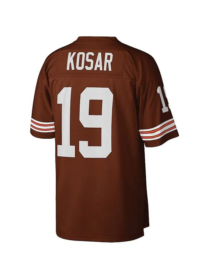 Мужская копия джерси Bernie Kosar Brown Cleveland Browns Legacy Replica Mitchell & Ness — изображение 3 из 3, коричневый
