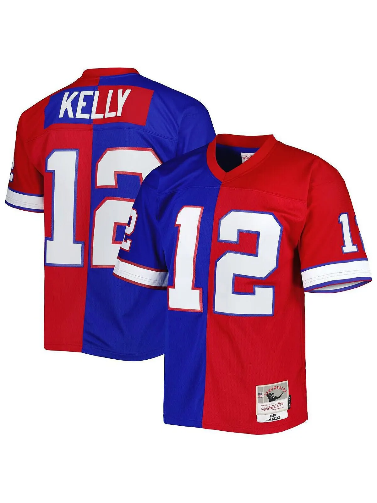 Мужская копия джерси jim kelly royal and red buffalo bills 1990 split legacy Mitchell & Ness — изображение 1 из 4, красный