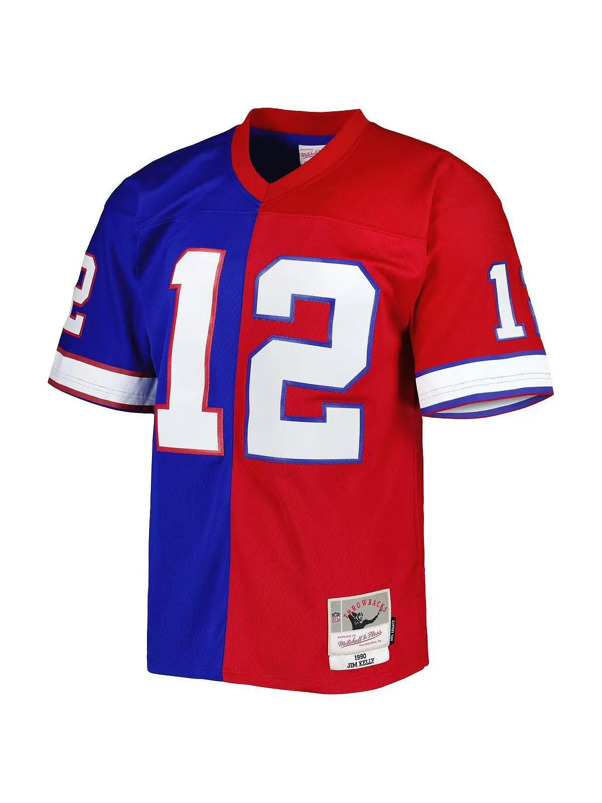Мужская копия джерси jim kelly royal and red buffalo bills 1990 split legacy Mitchell & Ness — изображение 4 из 4, красный
