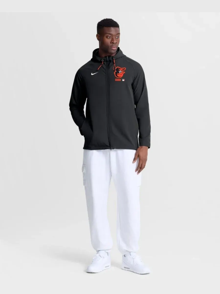 Мужская куртка с капюшоном и молнией, с регланом, Therma-FIT, Baltimore Orioles Authentic — изображение 3 из 4