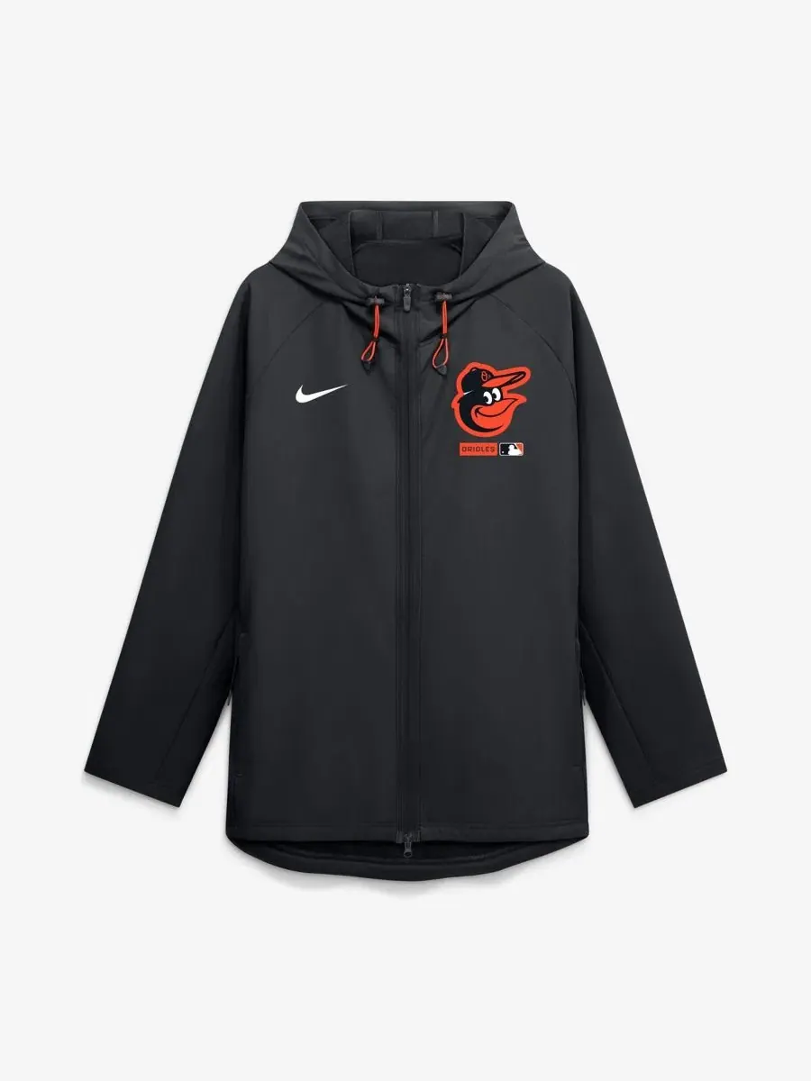 Мужская куртка с капюшоном и молнией, с регланом, Therma-FIT, Baltimore Orioles Authentic — изображение 4 из 4