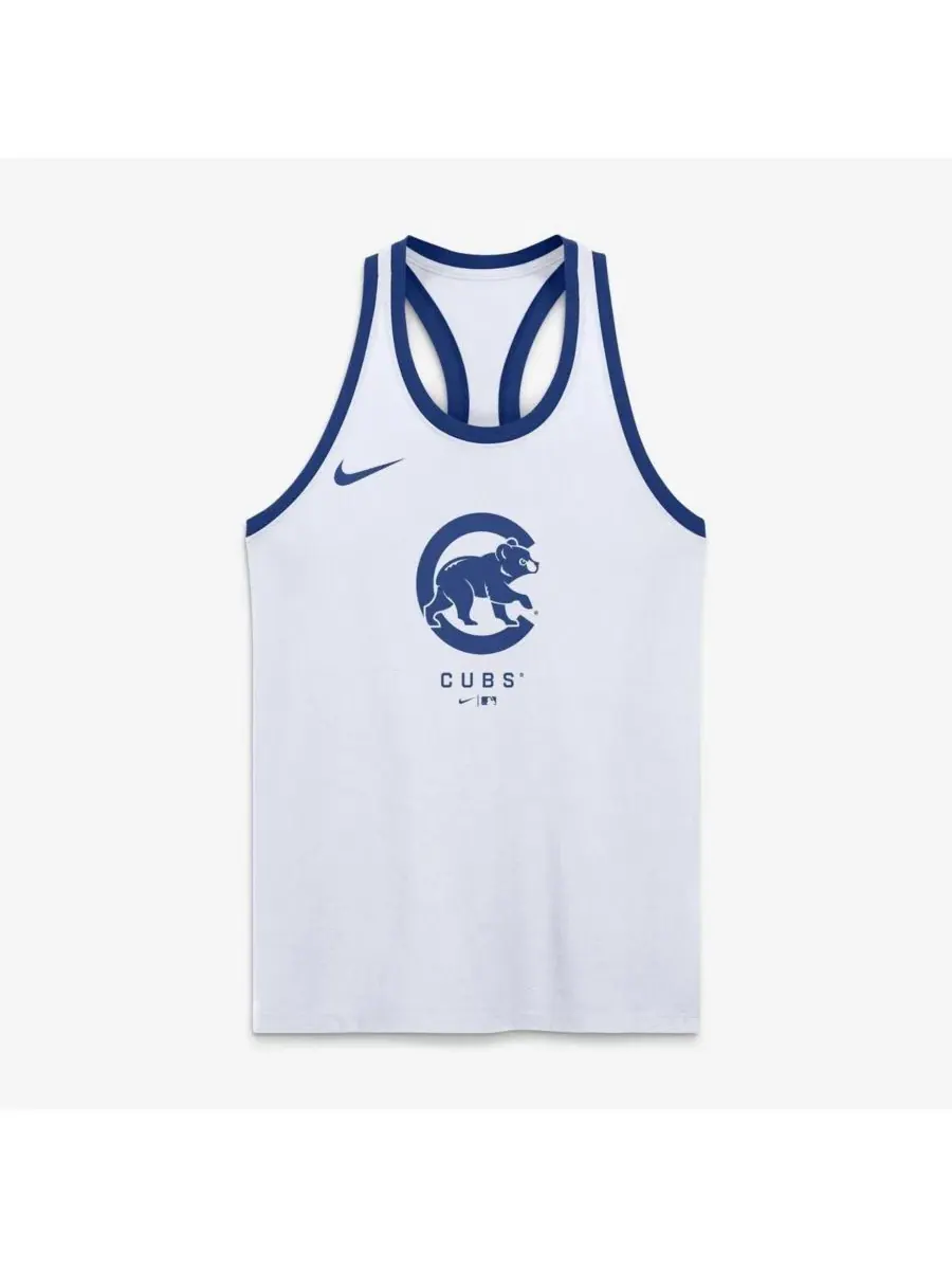 Женская майка-безрукавка с принтом Chicago Cubs, модель Racerback Nike — изображение 4 из 8, белый