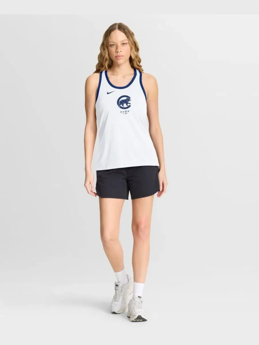 Женская майка-безрукавка с принтом Chicago Cubs, модель Racerback Nike — изображение 7 из 8, белый