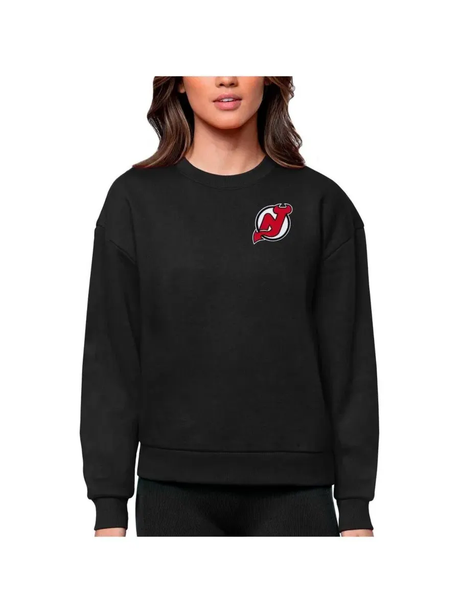 Женский свитшот Victory с вышивкой New Jersey Devils Antigua — изображение 1 из 1, черный