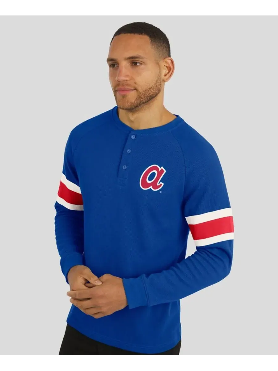 Футболка-поло с длинным рукавом реглан Waffle-Knit Henley Darius Rucker Collection by Fanatics — изображение 4 из 4