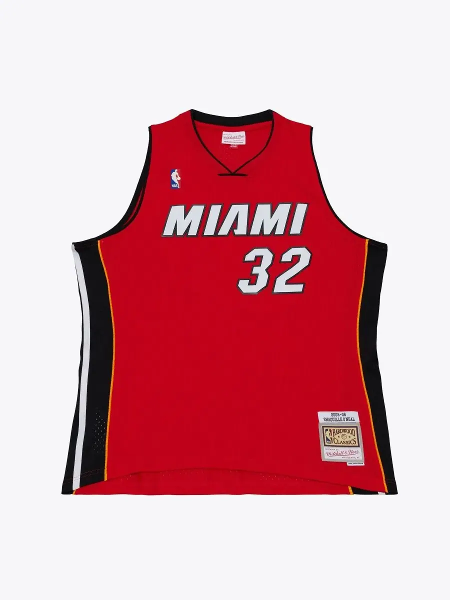 Майка баскетбольная с принтом Shaquille O'Neal Miami Heat 2005-06 Swingman Mitchell & Ness — изображение 1 из 7, красный