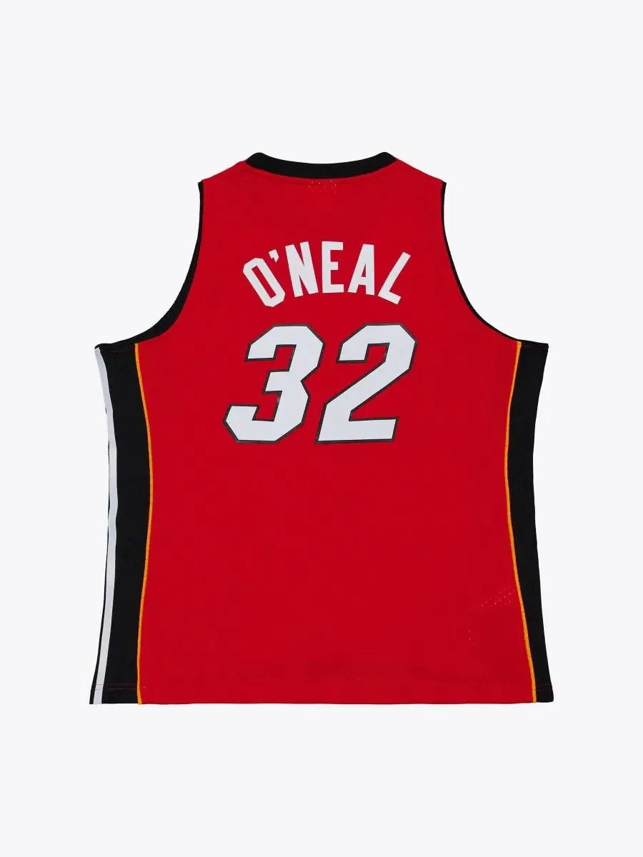 Майка баскетбольная с принтом Shaquille O'Neal Miami Heat 2005-06 Swingman Mitchell & Ness — изображение 2 из 7, красный