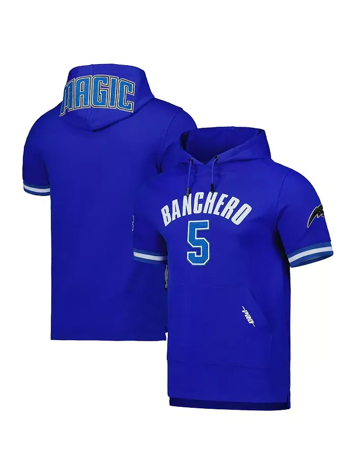 Мужская толстовка с капюшоном и короткими рукавами Paolo Banchero Orlando Magic с именем и номером — изображение 1 из 3
