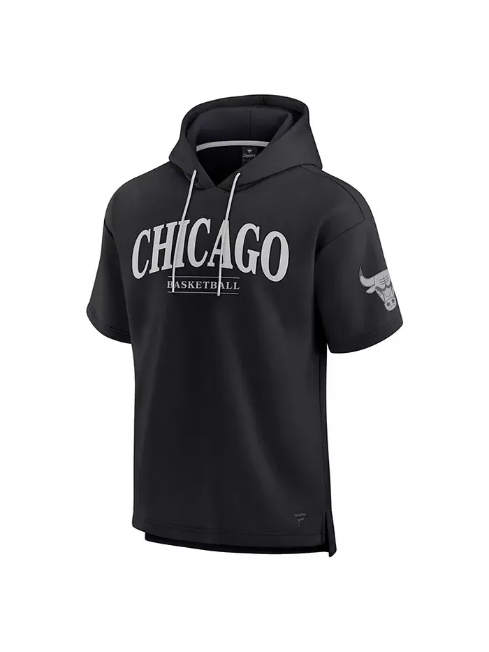 Мужская черная толстовка с капюшоном Chicago Bulls Elements Ready с короткими рукавами Fanatics — изображение 2 из 3