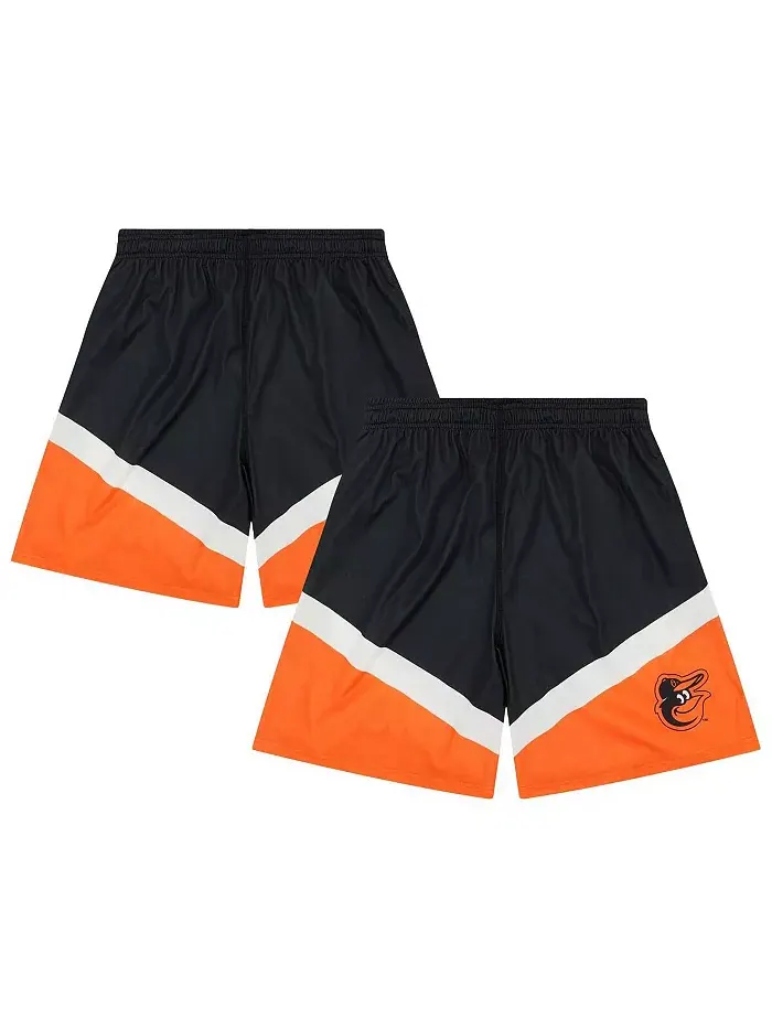 Мужские шорты Baltimore Orioles с цветными блоками в черно-оранжевой гамме FOCO — изображение 1 из 3
