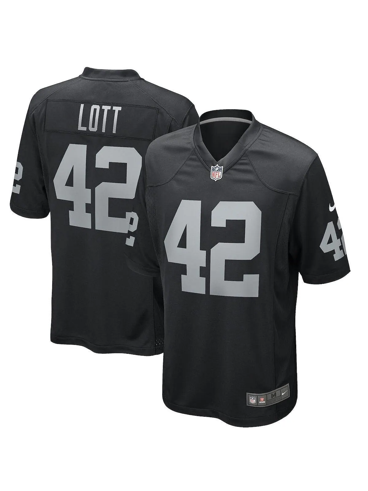 Мужская черная майка игрока пенсионера Ronnie Lott Las Vegas Raiders Game Nike