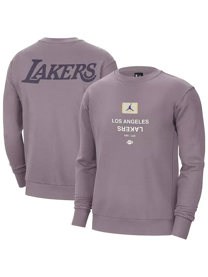 Мужской фиолетовый тяжелый толстовка Los Angeles Lakers Courtside Statement Edition Jordan — изображение 1 из 3