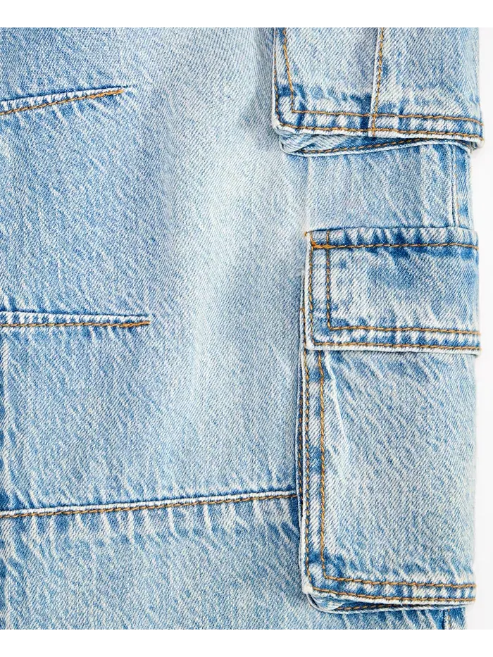 Мешковатые джинсовые брюки-карго для мальчиков abercrombie kids — изображение 4 из 4