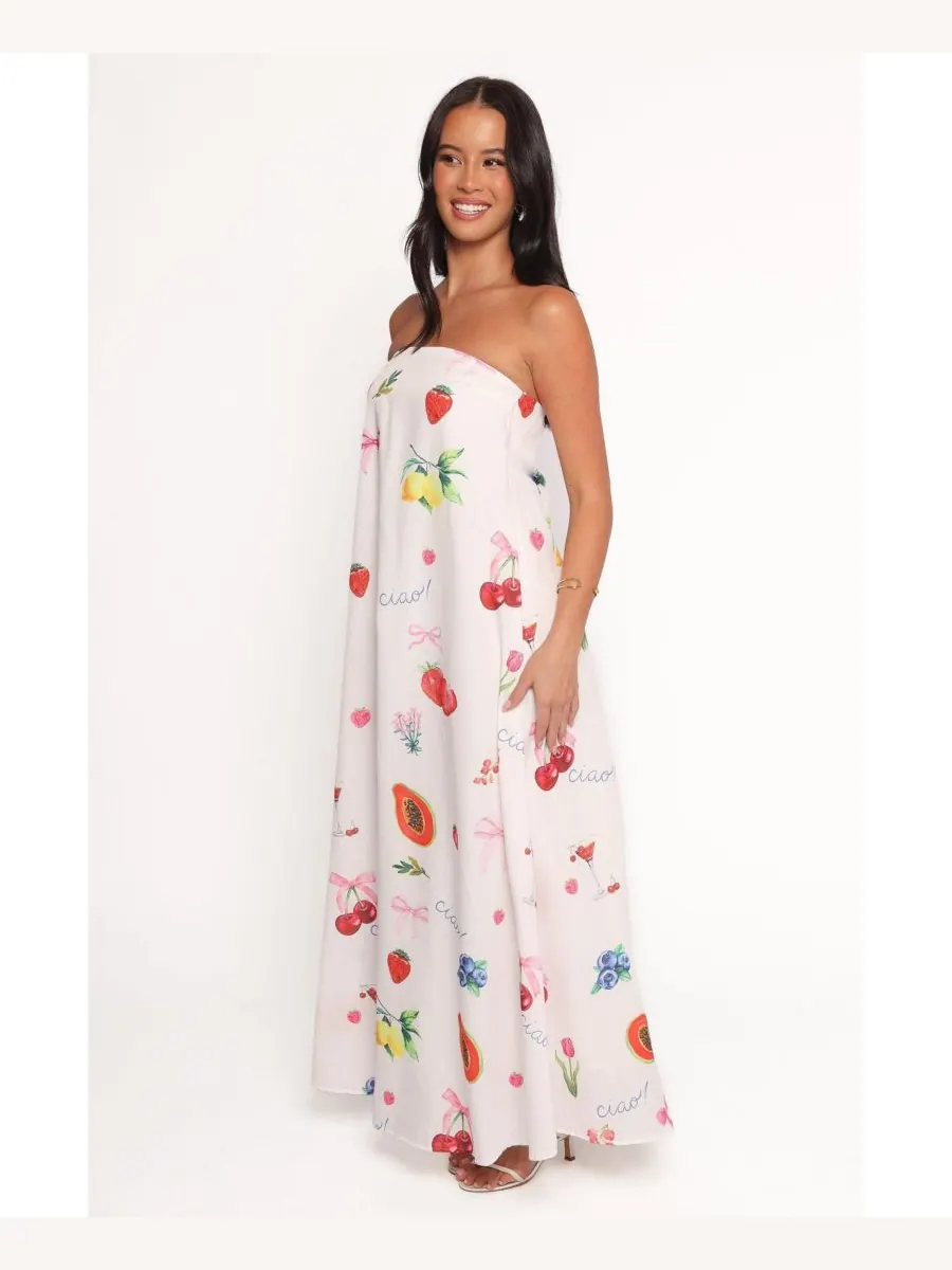 Женское длинное платье Soph без бретелей Petal and Pup, Ciao bow print — изображение 2 из 5