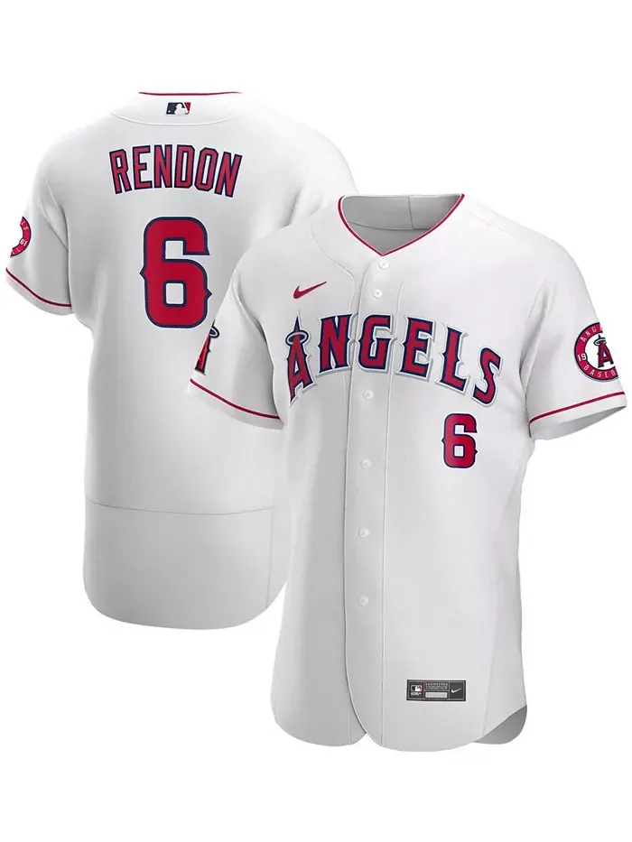 Мужская белая аутентичная футболка игрока Anthony Rendon команды Los Angeles Angels Nike — изображение 1 из 3