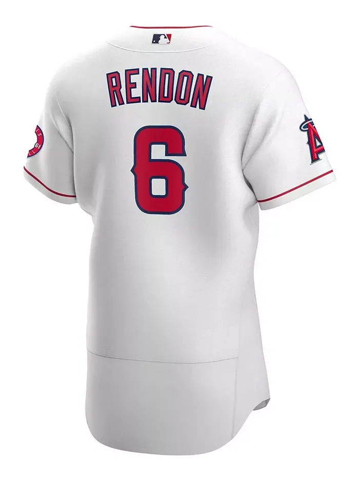Мужская белая аутентичная футболка игрока Anthony Rendon команды Los Angeles Angels Nike — изображение 2 из 3