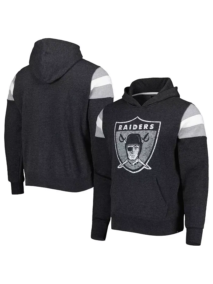 Мужская черная толстовка с капюшоном Las Vegas Raiders Legacy Premier Nico Pullover Hoodie '47 Brand — изображение 1 из 2