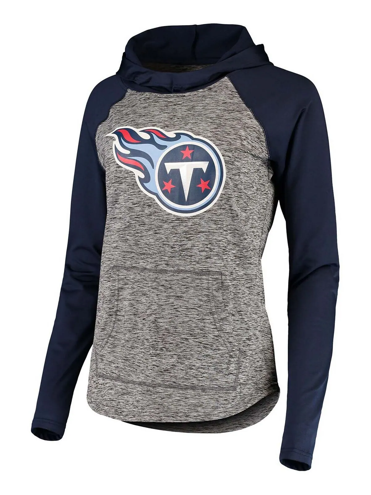 Женский пуловер с капюшоном серо-темно-синего цвета с принтом Tennessee Titans Championship Ring — изображение 4 из 4