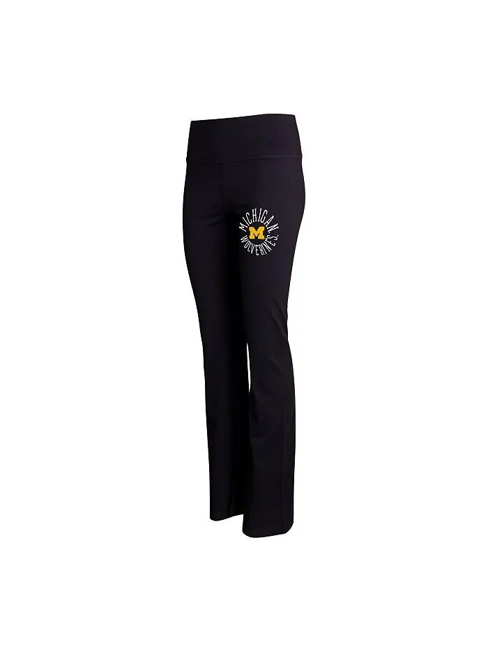 Черные женские расклешенные леггинсы Tri-Blend Michigan Wolverines Enclave Concepts Sport — изображение 1 из 1, черный