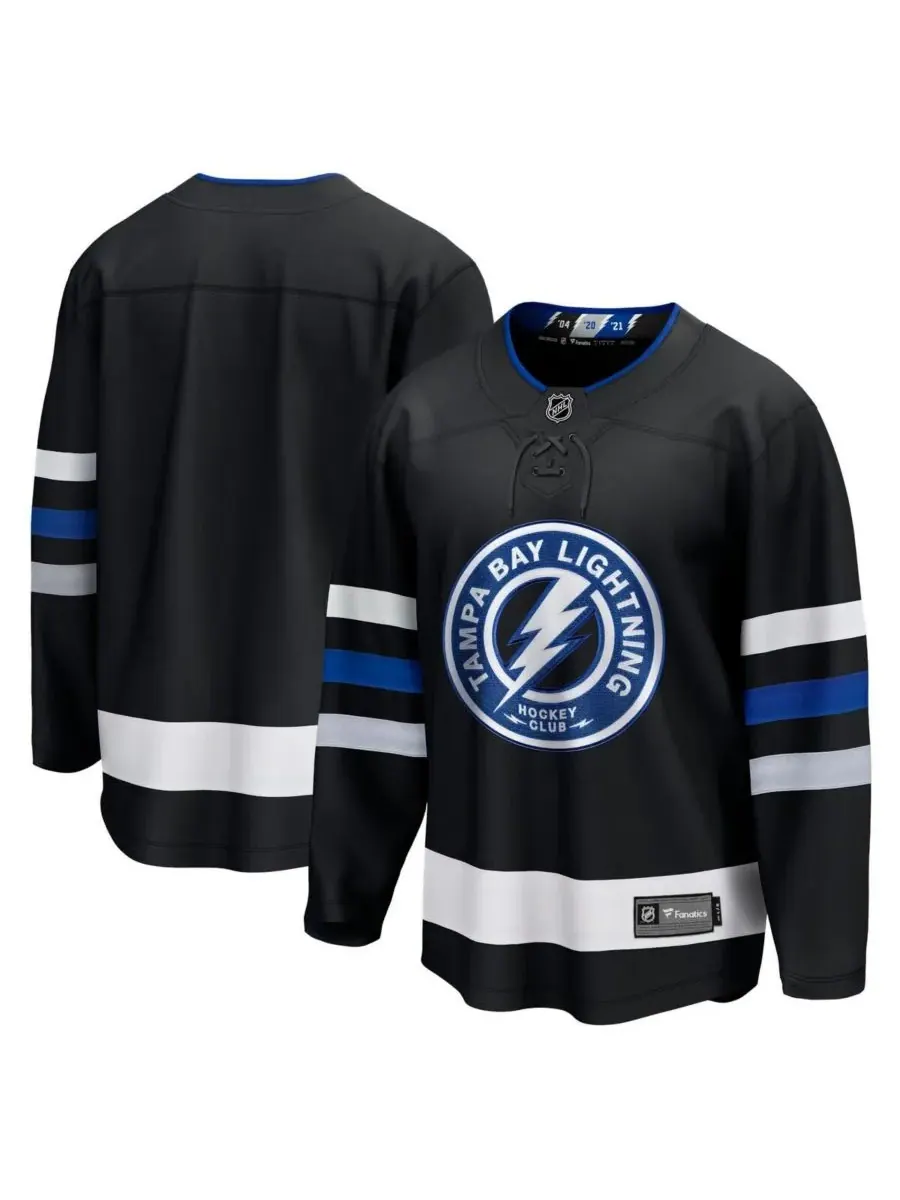 Authentic NCAA Apparel Мужская черная альтернативная футболка Fanatics Branded Tampa Bay Lightning — изображение 1 из 3